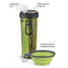 2-in-1 Dog Food/Water Bottle - Dog Beds, Gates, Crates, Collars, Toys, Dog Clothing & Gifts