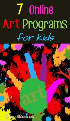 7 online art programs from art museums and art teachers, great for kids to learn art at home at their own pace.