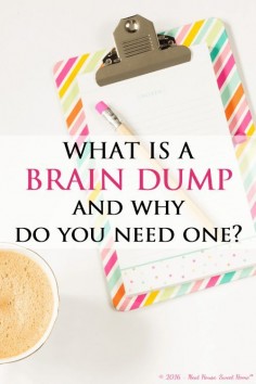 A brain dump is a great way to declutter your mind. Dumping your brain at least once a week, helps you relieve anxiety and stress.