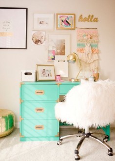 a charming desk space from o my darlings blog