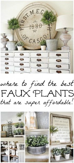 A great source for super affordable & beautiful greenery for any room of your home. Great realistic faux plants that you can't kill at a great price! A must pin for future decorating.