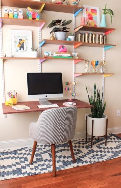A home tour of @The Crafted Life's Philly apartment (bedroom + office)