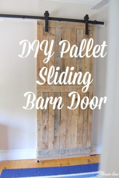 A pallet barn door adds a lot of character, saves space, looks amazing and is cheap and easy to make! Learn how to make yours today!!!