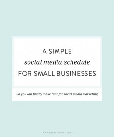 A simple social media schedule for small businesses — Nesha Designs