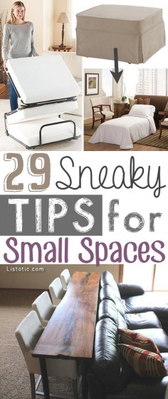 A ton of clever hacks for small homes and apartments! You may find that you need less space than you think. :)