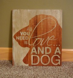 All You Need is Love and a Dog Painted by CreativeSignLanguage, $