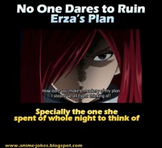 anime fairy tail funny | No one dares to Mock Erza's Plan