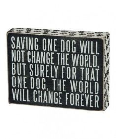Another great find on #zulily! 'Saving One Dog' Box Sign #zulilyfinds