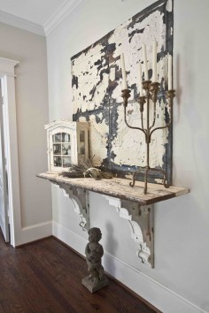 antique corbels-Great way to use the antique corbels from Dirty Janes in Seattle!