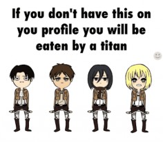 Armin looks embarrassed, Levi looks content, Mikasa looks like she's so done, and Erin looks like he thinks he's killing titans with his fabulous moves