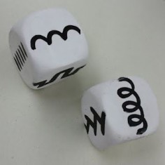 Art Dice with lines- the kids draw the lines that they roll! Great for handwriting skills