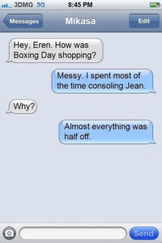 attack on titan funny text messages | attack on titan texts