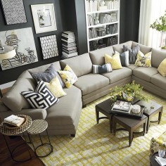 Available as a left or right sectional. Shown with additional round accent pillow(sold separately).