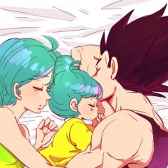awww, even Vegeta has a soft side :) his family :)