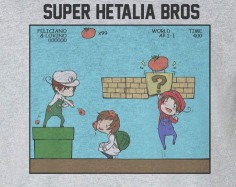 Axis Powers Hetalia Chibi Super Mario Hetalia Brothers Italian Tee T-Shirt Shirt