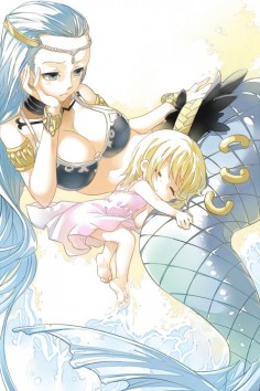 Baby Lucy and Aquarius from the anime, Fairy Tail
