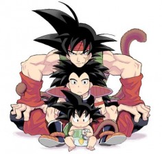 Bardock, Raditz, & Goku