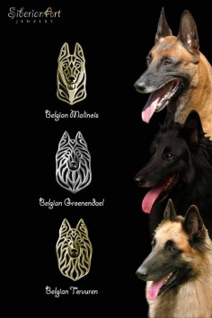 Belgian Malinois,  Belgian Tervuren, Belgian Groenendael. jewelry dog design. SiberianArt Jewelry by Amit Eshel.
