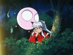 BEST GIF EVER! Shippo nommin' on InuYasha