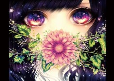 black hair purple eyes - Google Search