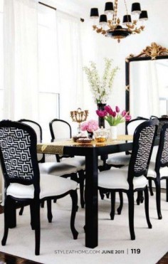 #black #white dining room