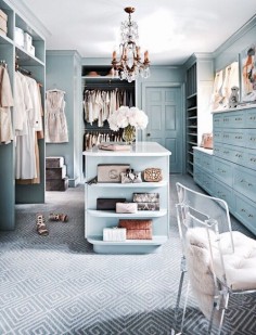 Blue closet