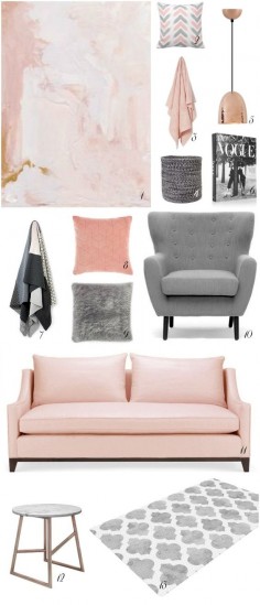 Blush, Grey and Copper | On trend Colour Schemes | Liv with Vision