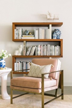 Bookshelf styling idea via Waiting on Martha