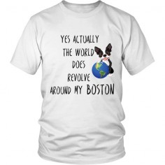 Boston Terrier T-Shirt "Yes Actually"