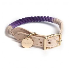 Brooklyn-Made Rope Collar for Dog and Cat in Purple Ombre