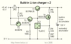 Build-in Li-ion accu charger