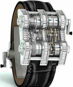 Cabestan Winch Tourbillion Watch has a chain drive