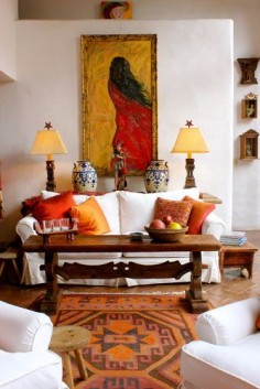 Carole Meyer - love the art on the wall