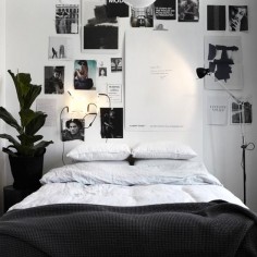Chambre en noir et blanc | Black and white Bedroom | TheDesignerPad