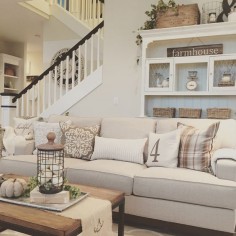 Cozy, modern farmhouse living room. Interior design by Janna Allbritton, Yellow Prairie Interior Design.