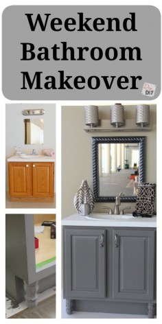 Create the bathroom of your dreams with an inexpensive weekend bathroom makeover