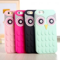 Cute Cartoon OWL Soft Rubber Phone Case Cover For iPhone 4 / 4s / 5 / 5s / 6 / 6 plus