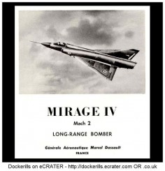 Dassault Mirage IV Long Range Jet Bomber. Vintage advert from Interavia Magazine, 1961.