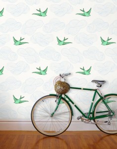 Daydream (Green) by Hygge and West. I want this wallpaper for my half bath but it's out of my price range. I wonder if I could find a similar stencil somewhere?