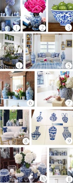 Decorating with blue and white (inspiration)