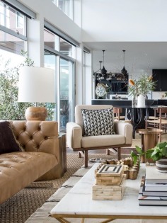 DECORIST SEATTLE SHOWHOUSE + THE POWER OF VIRTUAL DESIGN midcentury modern loft living room via @Anne Sage #OnlineInteriorDesign with @decorist celebrity designer @BRIAN PAQUETTE INTERIORS