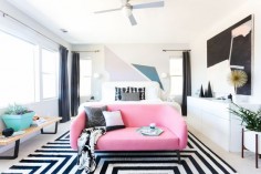 Design Tips from Dot & Bo | (To modern for me, but I LOVE pink & black together.
