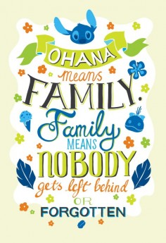 Disney Lilo and Stitch Ohana Means Family by PenelopeLovePrints