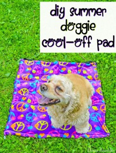 DIY Dog Summer Cool-Off Cooler Pad Sewing Tutorial - Need to keep your dog cooled off this summer? Here is a DIY Doggie Cool Pad Tutorial that will keep your pooch cool while he's outside with the family.