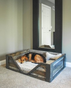 DIY Wooden Dog Bed: