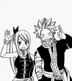 Does anyone else notice the fact they look so much like a couple!? I mean c'mon LOOK CLOSELY ^ her right arm has a sleeve just like natsu's!! Hiro Mashima always likes to have them match ^.^