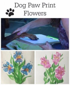 dog paw print art, diy paw print craft, pet gifts, dog and cat paw print flower, pet crafts, pet prints
