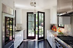 Door between kitchen and mini garden or lanai?   French Door Renovation Inspiration | Architectural Digest