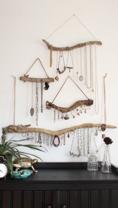 Driftwood Jewelry Display Wall Mounted Jewelry Organizer Necklace Hanger Jewelry Holder/Set or Single/bohemian decor boho decor organization
