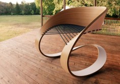 Elegant #wood #chair with #strings // Eleganter #Holzstuhl mit #Seil